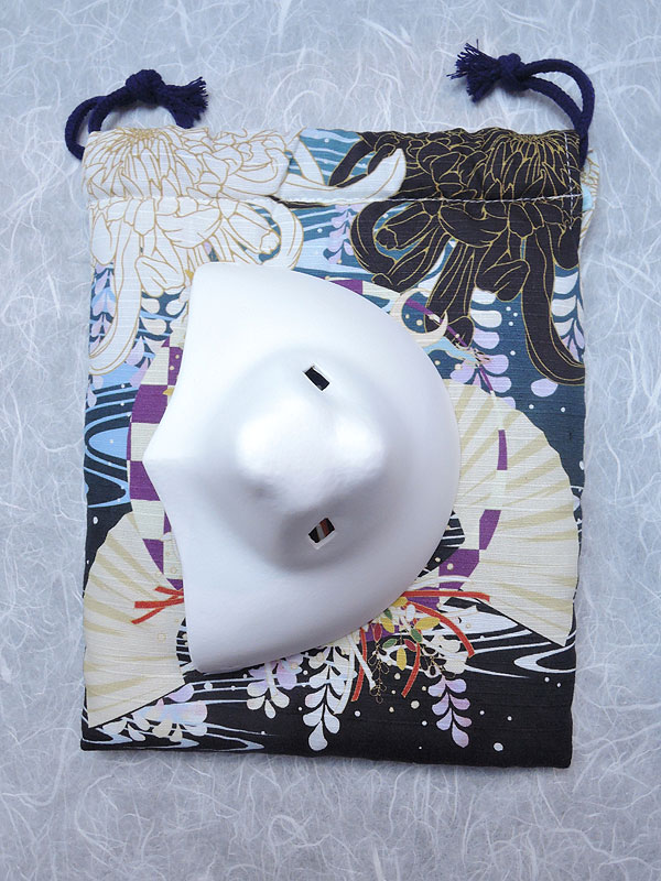 巾着「狐と月」（狐口面用）