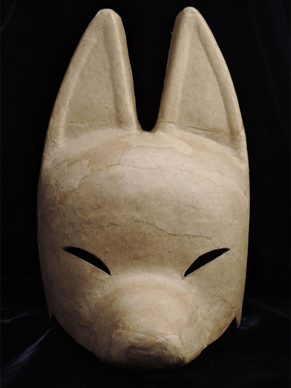 狐面堂：絵付け用狐面 Kichi型 生地（小）