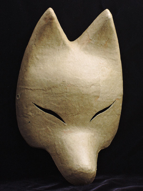 狐面堂：絵付け用 生地半狐面 弐型