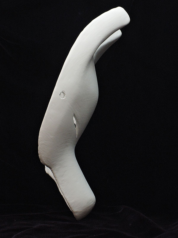 絵付け用白塗り半狐面　弐型