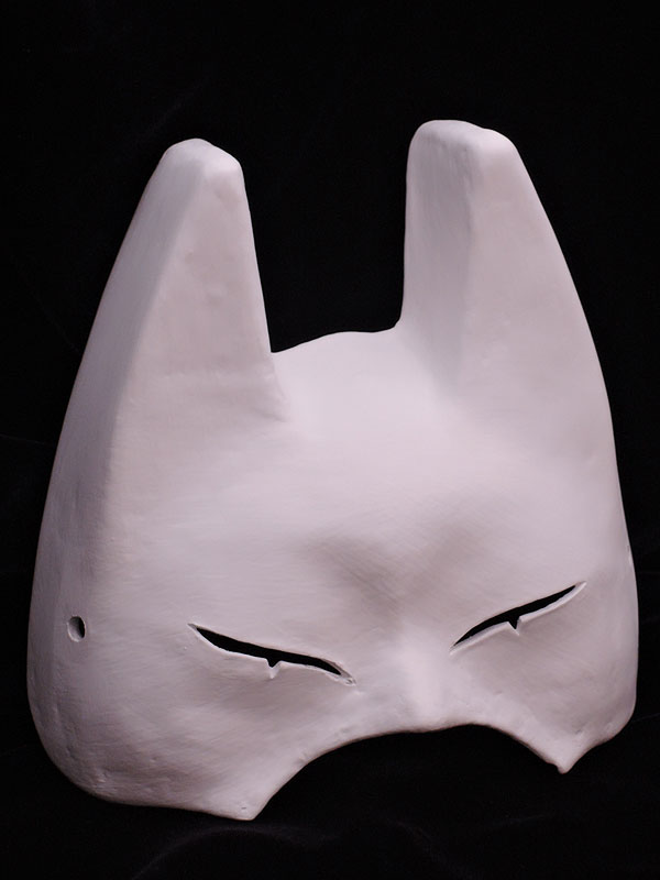 狐面堂：絵付け用白塗り半狐面 参型