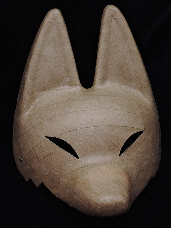 狐面堂：絵付け用 生地半狐面 弐型