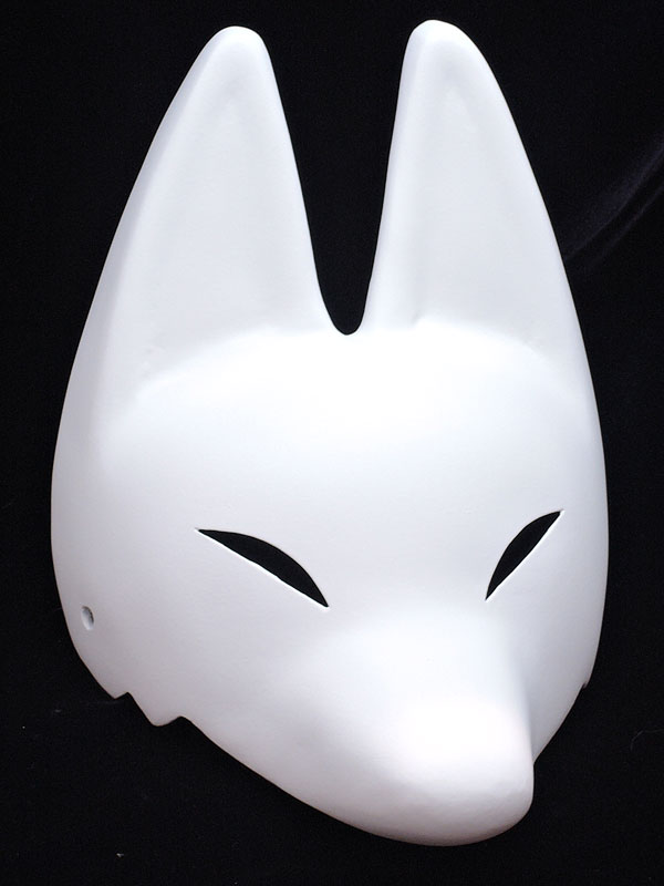 狐面堂：絵付け用白塗り半狐面 弐型