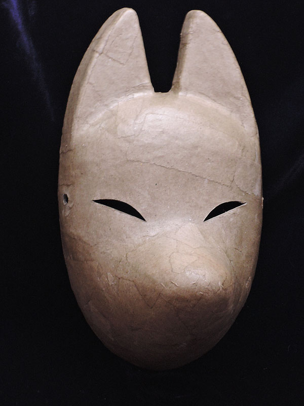 狐面堂：絵付け用狐面 Kichi型 生地（小）