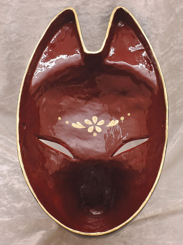 狐面「朱華　黒」