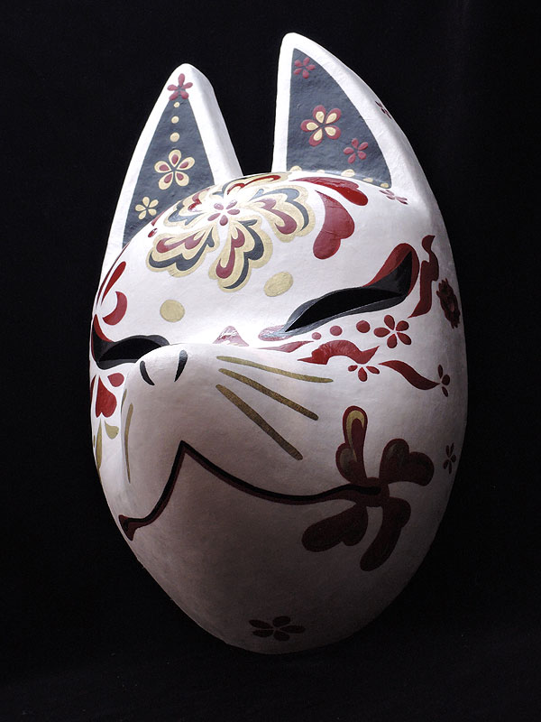 狐面「朱華」≪羽二重張り≫（大）