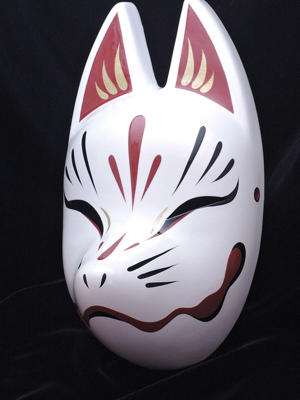 狐面「鈴稲　白」（大）