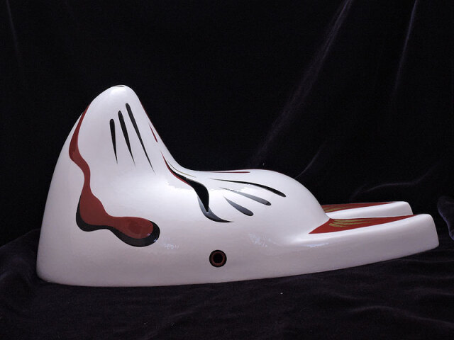 686】six eight six 撥水パーカー（L）【狐面堂】狐面「鈴稲白」（大