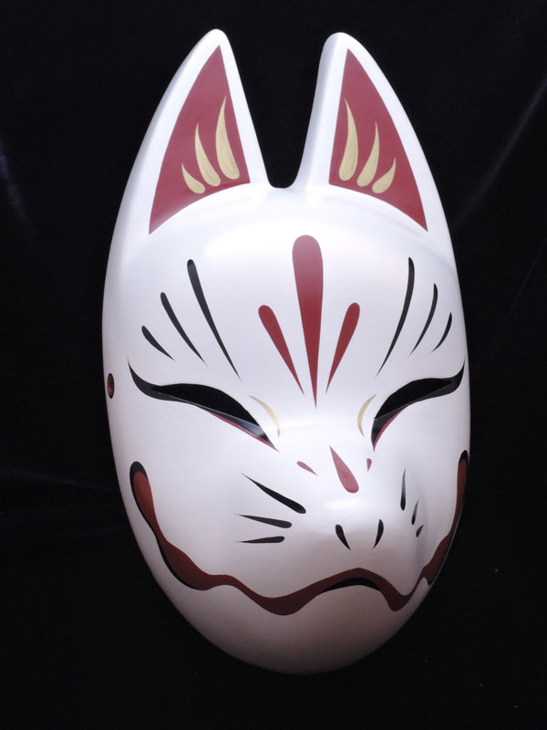 狐面堂：狐面「鈴稲　白」（大）