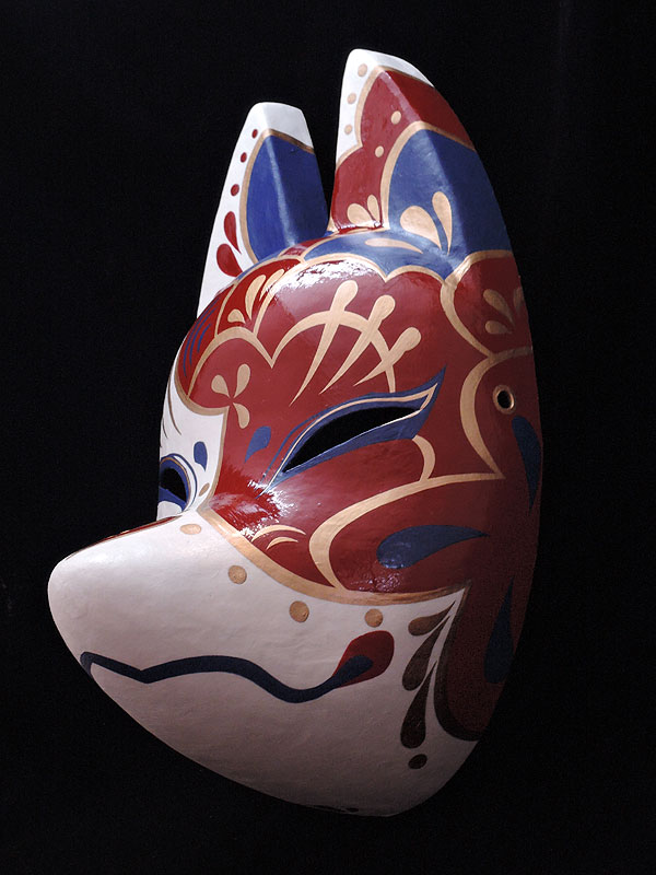 狐面堂：狐面「日護」≪羽二重張り≫（大）