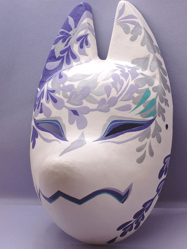 狐面堂：狐面「藤紫雨」≪羽二重張り≫(大)