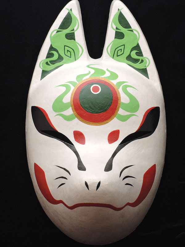 狐面「宝珠」（大）≪羽二重張り≫