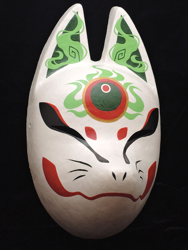 狐面「宝珠」（大）≪羽二重張り≫