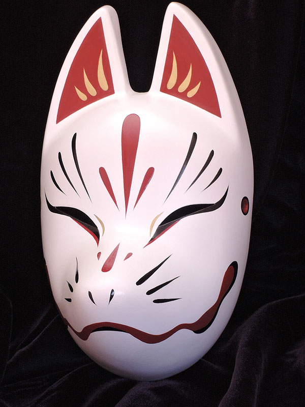 狐面「鈴稲　白」（小）