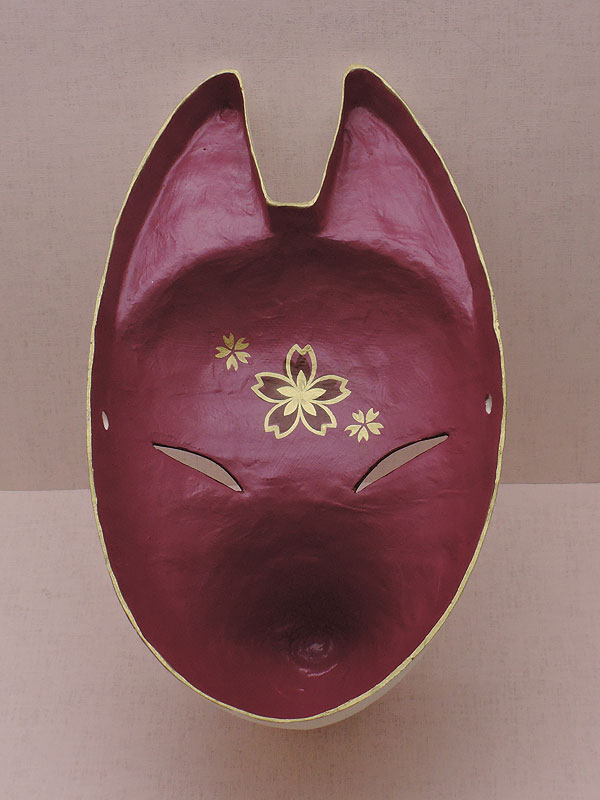 狐面「千世桜」（小）<<羽二重張り>>