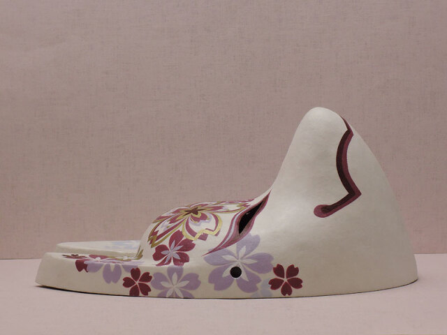 狐面「千世桜」（小）<<羽二重張り>>