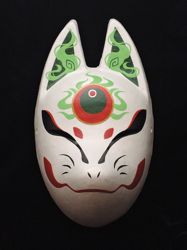 狐面「宝珠」（小）≪羽二重張り≫