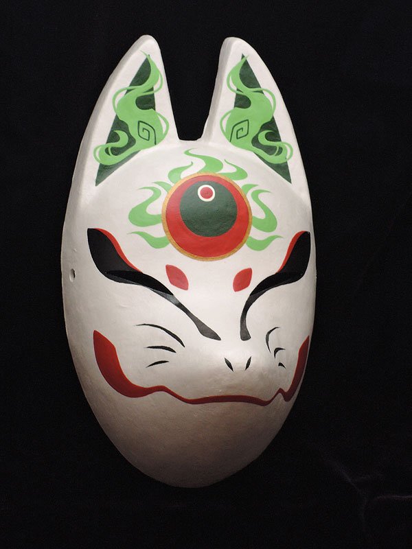 狐面「宝珠」（小）≪羽二重張り≫