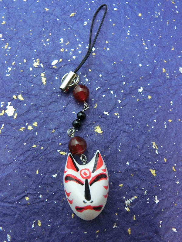 狐面ストラップ