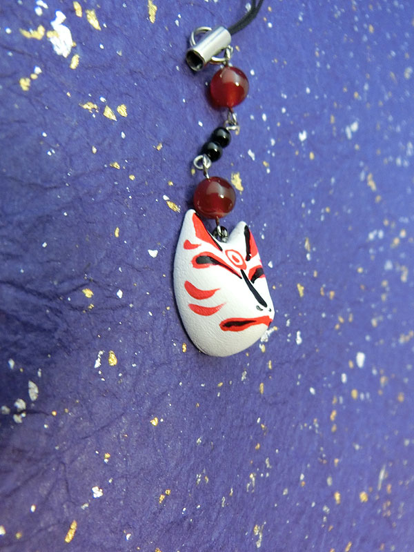 狐面ストラップ