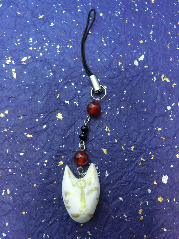 狐面ストラップ