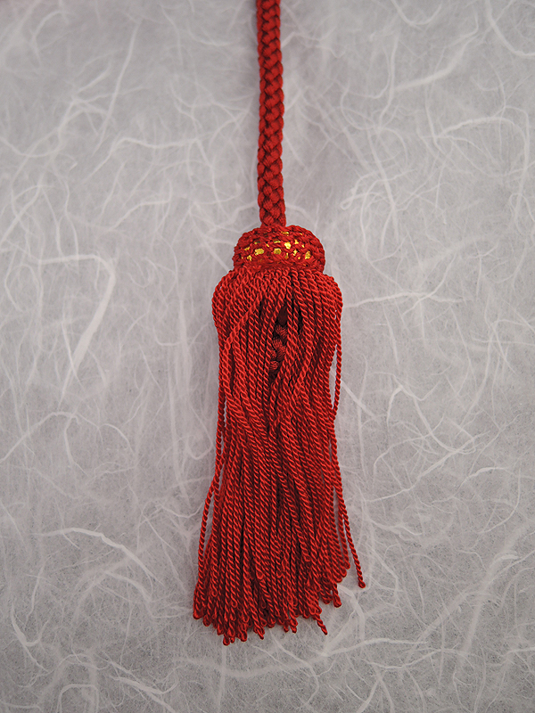 江戸打ち撚り房付き紐