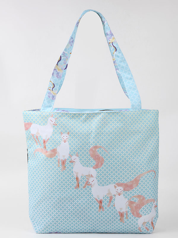 ファスナーバッグ「九尾狐道中」