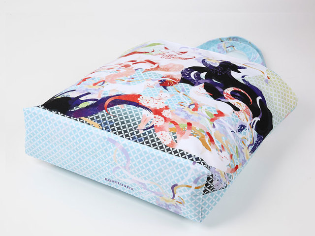 ファスナーバッグ「九尾狐道中」