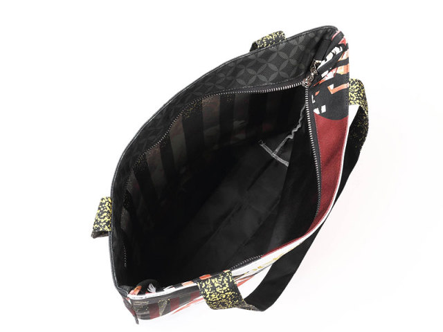 なせつ庵：ファスナーバッグ「格子狐」