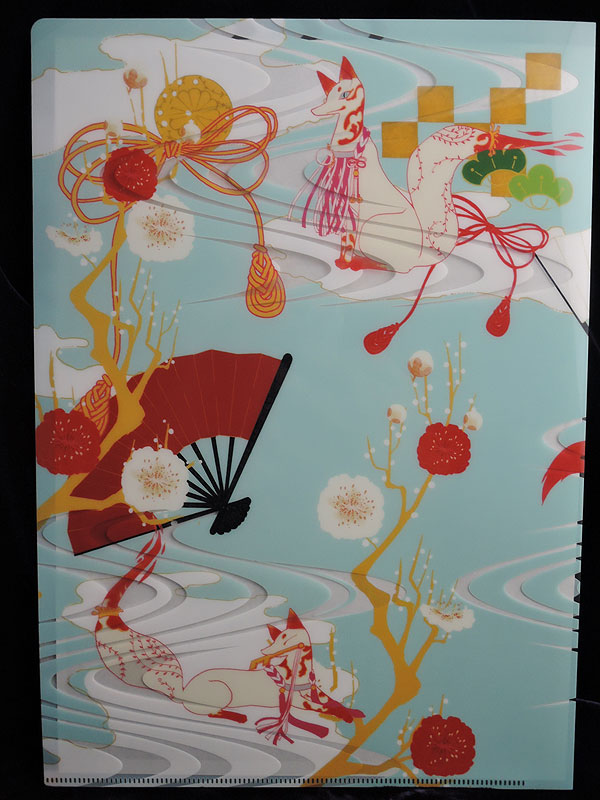 クリアファイル「狐と梅」