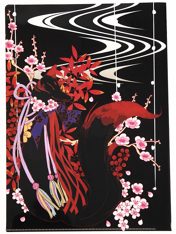 クリアファイル「南天と狐」