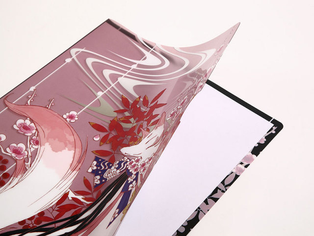 クリアファイル「南天と狐」