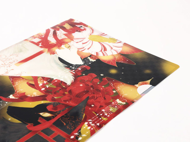 クリアファイル「菊花椿花狐」