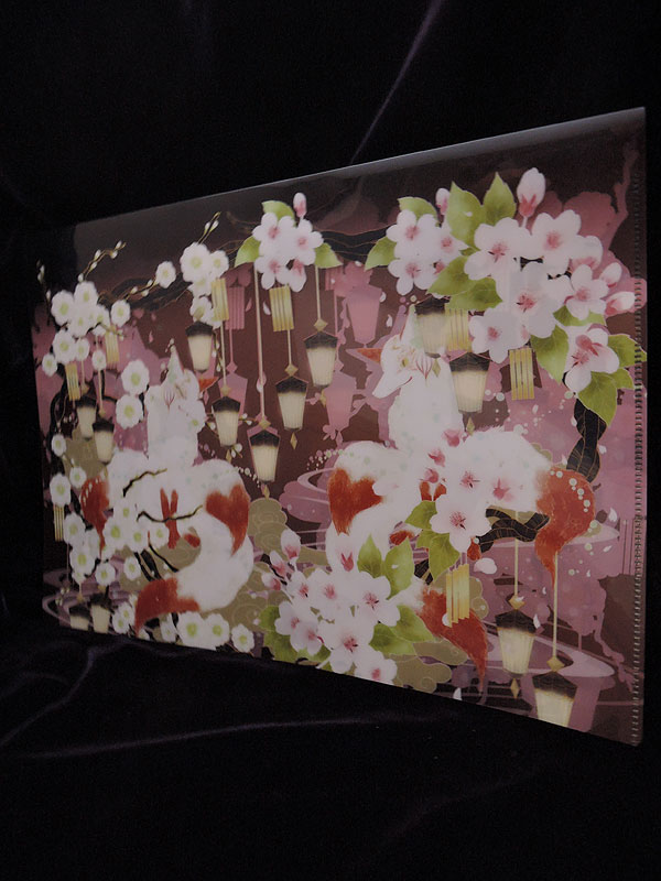 なせつ庵：クリアファイル「梅花桜花狐」