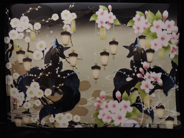 なせつ庵：クリアファイル「梅花桜花狐」