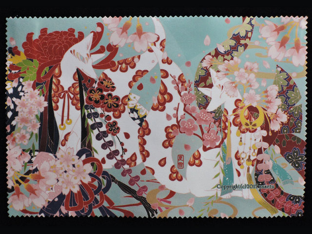 ファイバークロス「桜と白狐」