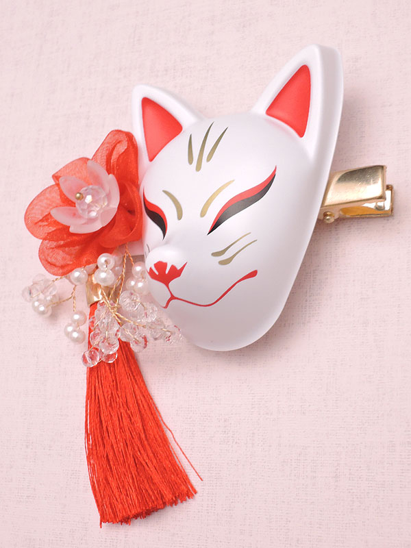 おまつりらんど：天狐ヘアクリップ