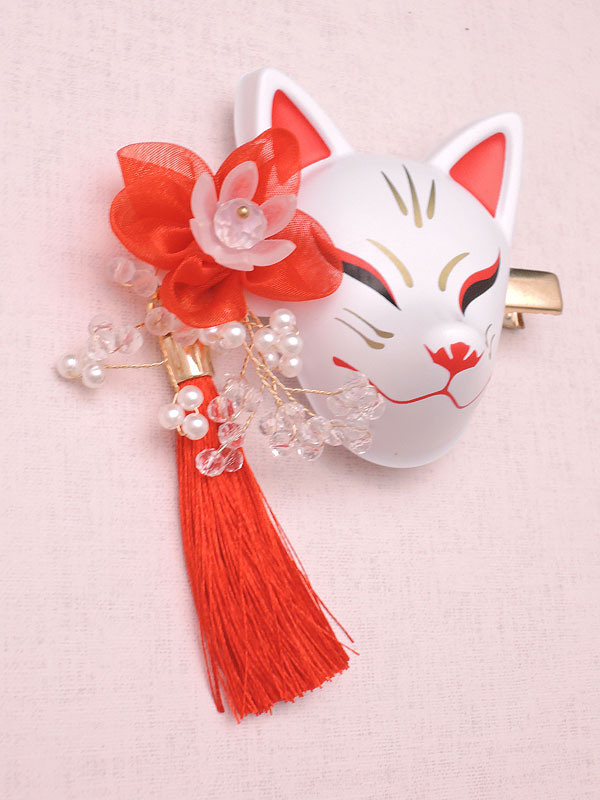 おまつりらんど：天狐ヘアクリップ