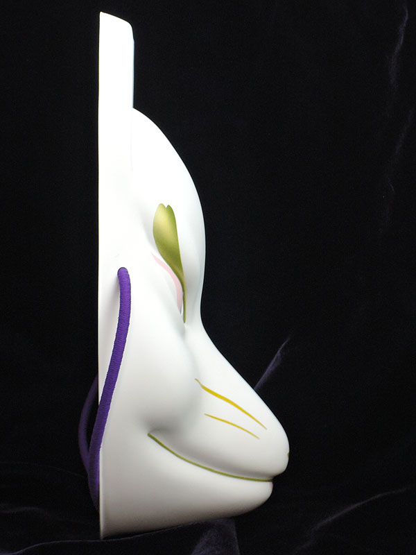 狐面　桜模様/白