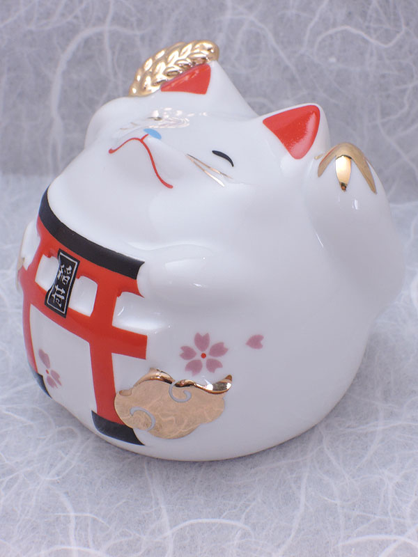 リュウコドウ：丸きつね貯金箱