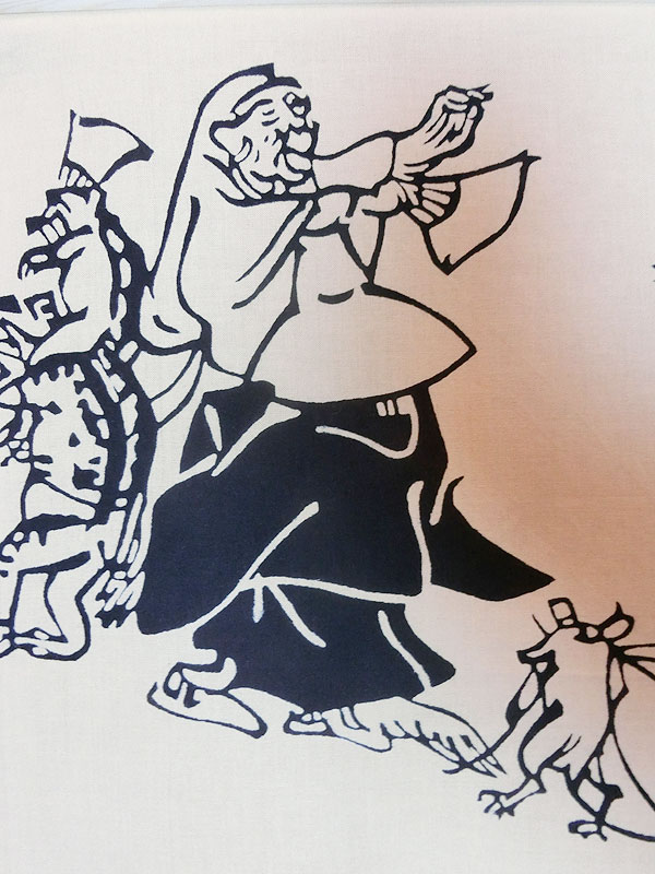 戸田屋商店：鳥獣戯画手拭い