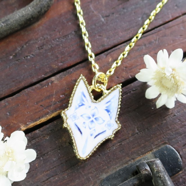 狐面シリーズアクセサリー　紫陽花