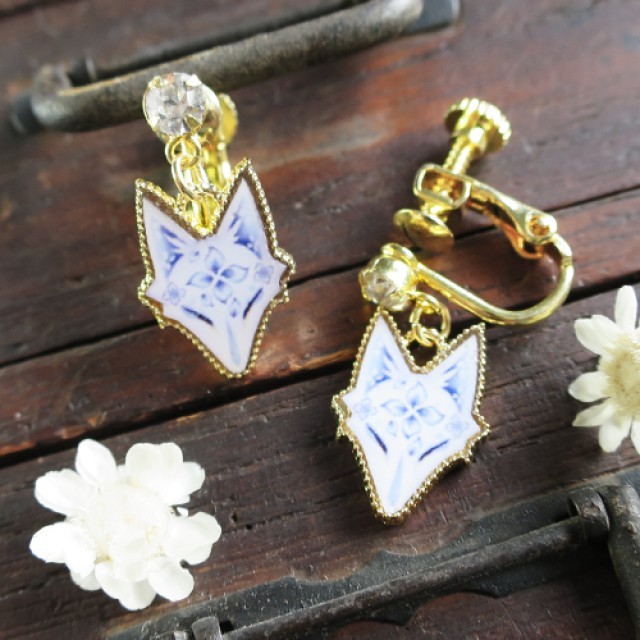 狐面シリーズアクセサリー　紫陽花