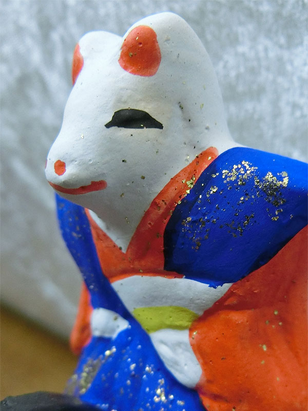 古型今戸人形・吉田：騎乗狐人形