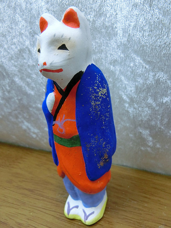 羽織狐人形