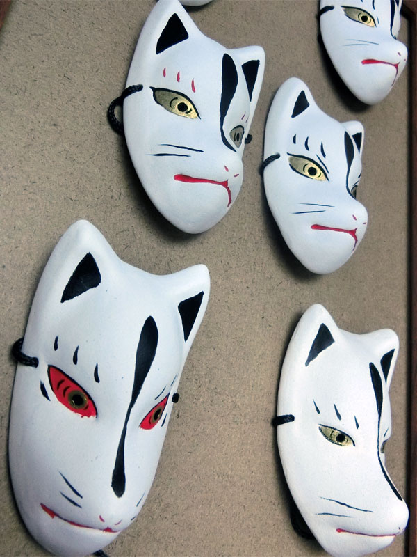 小きつね面（陶器製）