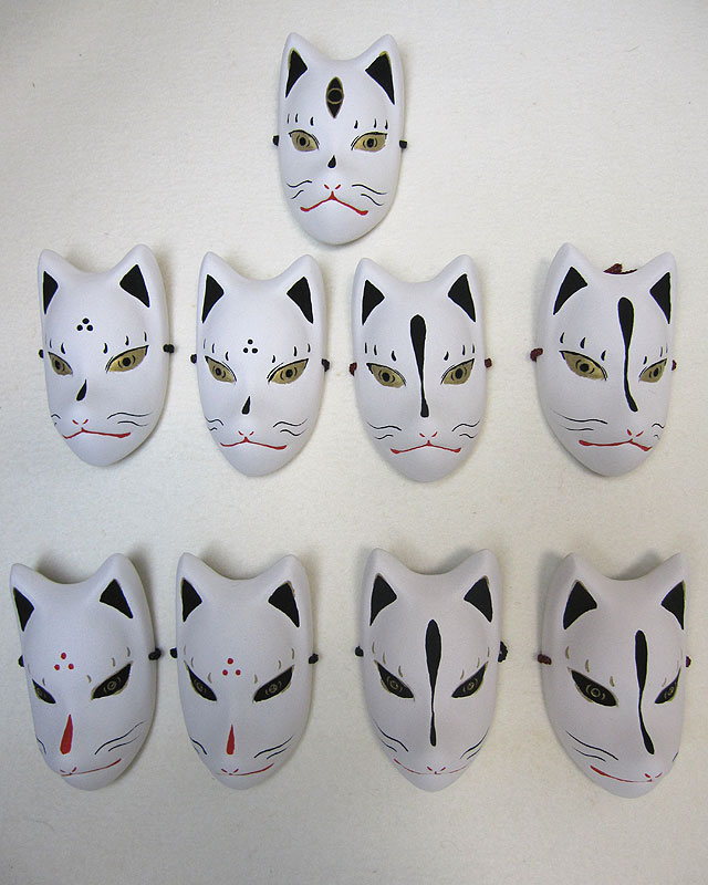 粘土製小きつね面