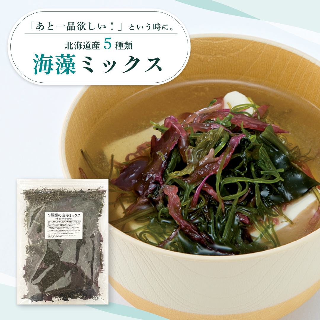 海藻ミックス　100ｇ(大袋)　北海道産5種類