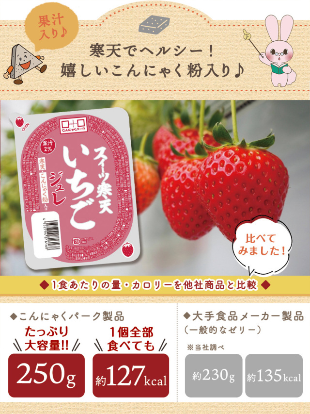 いちごジュレ こんにゃくゼリー 寒天 置き換え｜こんにゃくパーク