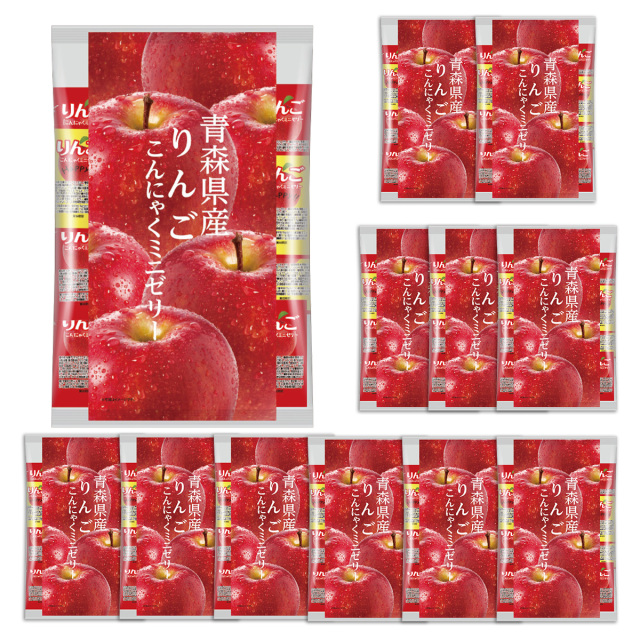 青森県産 りんご こんにゃくミニゼリー 乳酸菌入り 6箱セット おやつや小腹が空いたときに！ 業務用 青森県産りんごゼリー